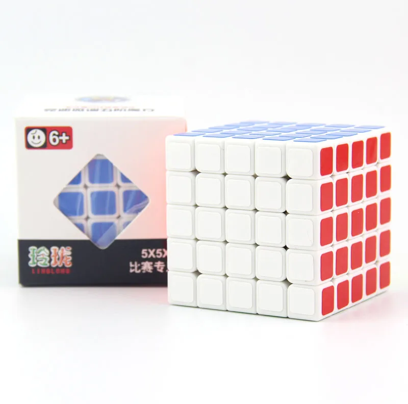 

Kathrine Linglong Five Order Magic Cube White PVC Sticker Linglong 5-Order Intelligence Rubik's Cube Educational Toy a Generatio