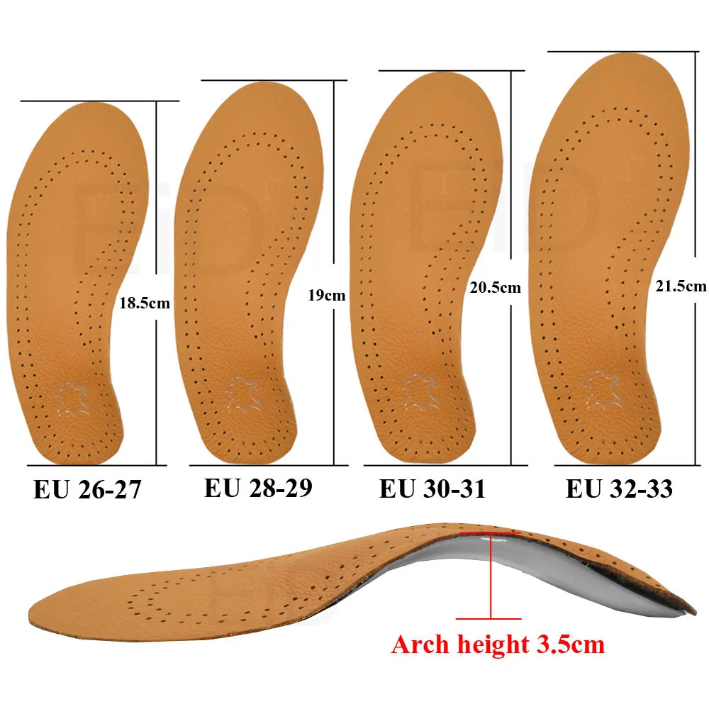 Ортопедическая стелька из кожи для плоскостопия, ортопедическая обувь, стельки для ног для мужчин, женщин и детей