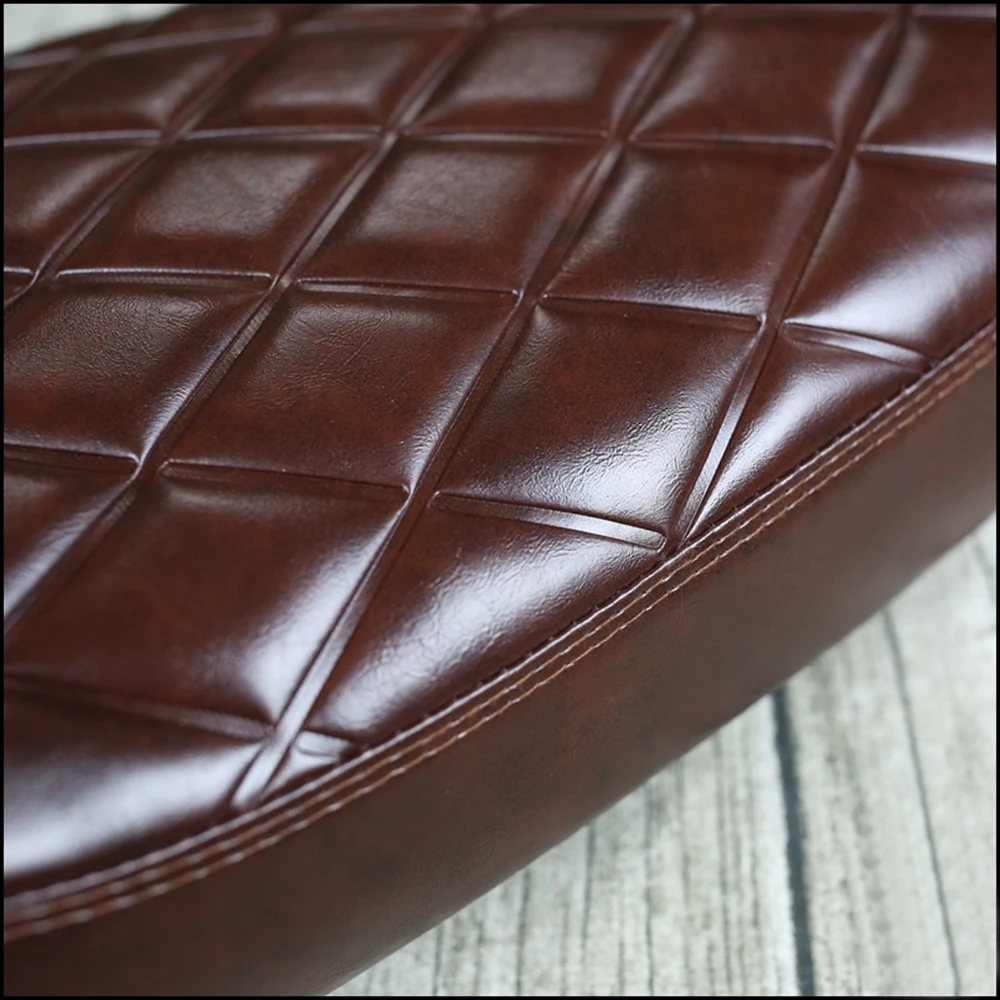 New Arrival 1pc Universal Vintage Hump Motorcycle Custom Cafe Racer Seat Saddle Brown 640x250mm