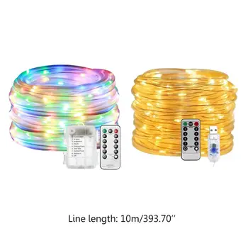 

Flexible LED Neon Light Strip Remote Control 8 Modes Multi Color Changing Q0KF