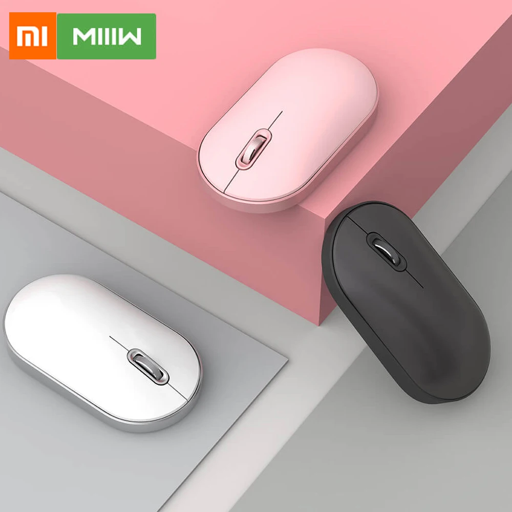 Xiaomi MIIIW Dual Mode Mouse Air Wireless Bluetooth/2.4Ghz Opto-electronic Mini Laptop Mouse Computer Pads Office Home Usage