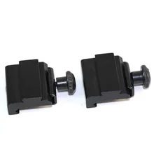 2 шт. 20 мм до 11 мм Вивер Пикатинни в ласточкин хвост рельсовый адаптер базовое крепление страйкбол прицел крепление конверсионная база Охотничьи аксессуары