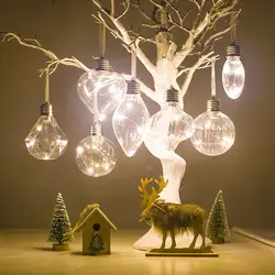 Горячая Рождественская лампа, имитирующая лампочка, гирлянда для рождественской ёлки, подвеска в форме животных, Рождественский шар
