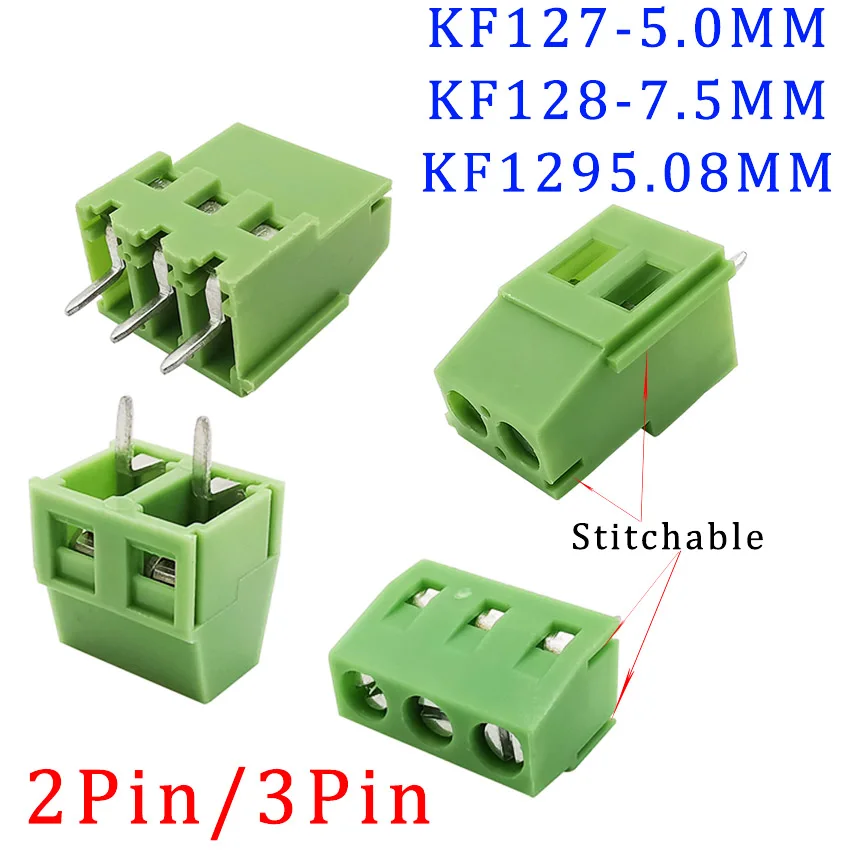 10Pcs KF128 2Pin 3Pin Screw Type PCB Terminal Block Wire Connector 2.54mm/3.5/3.96/5.0/5.08/7.5mm Straight Pin Splice Terminals wire connector terminals wire connector electrical connectors electrical connector screw terminal block cable connector fishing hook link rigs