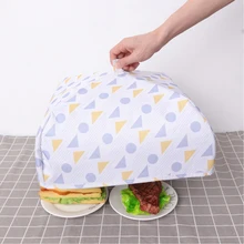 1 шт. Складная крышка для еды алюминиевая изоляционная Крышка для посуды прочная кухонная Крышка для еды аксессуары для дома-большой размер