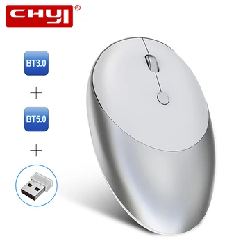 

CHYI Bluetooth 5.0/3.0 2.4G Wireless Gaming Mouse Ergonomic Silent Rechargeable Mause Optical Computer Mouse For Laptop Mice
