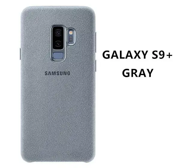 Чехол из натуральной кожи samsung Galaxy S9 S9 plus S9+ ALCANTARA роскошный Премиум чехол EF-XG960 EF-XG965 - Цвет: For S9 PLUS Grey