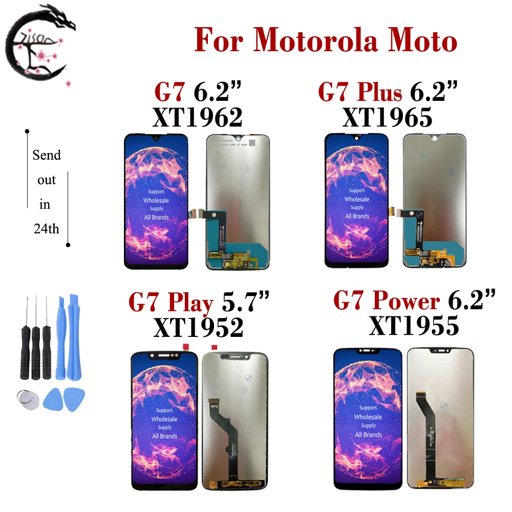 

LCD For Motorola Moto G7 XT1962 LCD G7 Play XT1952 Display G7 Plus XT1965 LCD G7 Power XT1955 Screen Touch Digitizer Assembly