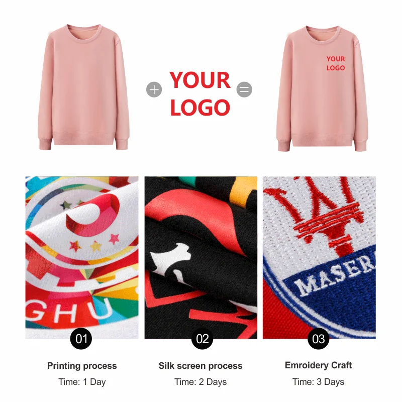 Customize with Own Embroidery Hoodie Velvet Plain Unisex Sweatshirt 3D Print Thick Warm for Winter Long Sleeve Oversize