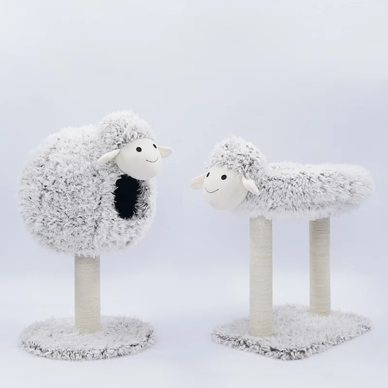 Pet cat climbing frame Small Cotton sheep cat nest cat tree one cat toy summer cat 2
