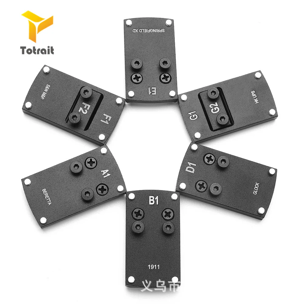 

Micro Reflex Dot Sight Pistol Mount Base Adapter Plate for glock Colt 1911 Berreta Sightmark HK USP Springfield XD