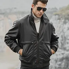 Натуральная кожаная мужская куртка из коровьей кожи, винтажная осенне-зимняя кожаная куртка для мужчин, мужская одежда Casaco 179 YY768
