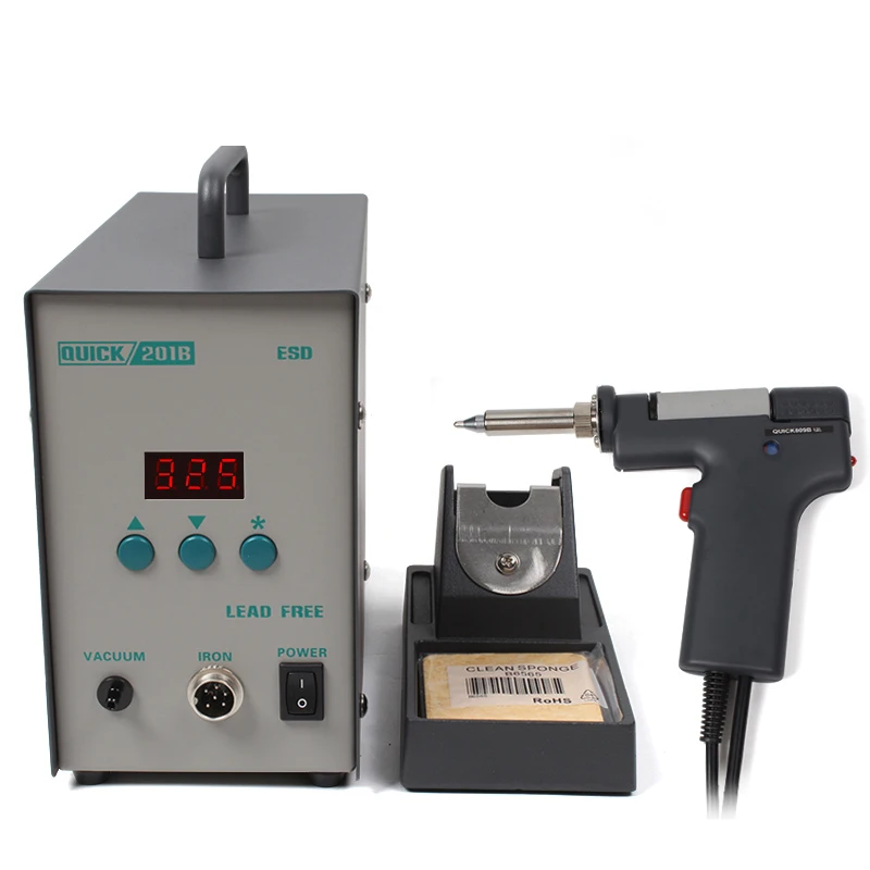 

QUICK welding station 201B electric tin suction gun 712 maintenance system anti-static LED digital display built-in vacuum pump