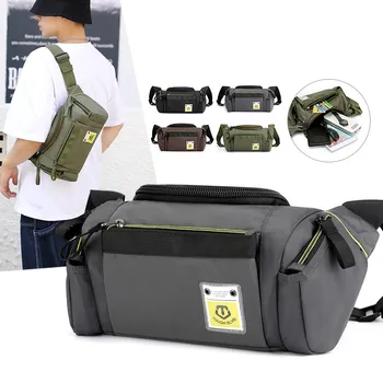 

Waist Bags For Men Nylon Chest Bags Hip Bum Belt Bag Waterproof Fanny Pack Large Capacity Travel Crossbody Bag Male Pocket Purse