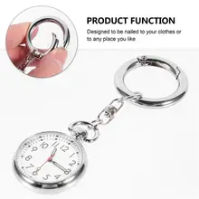 

Durable Nurse Watch Luminous Pocket Watch Creative Hanging Watch (Silver)