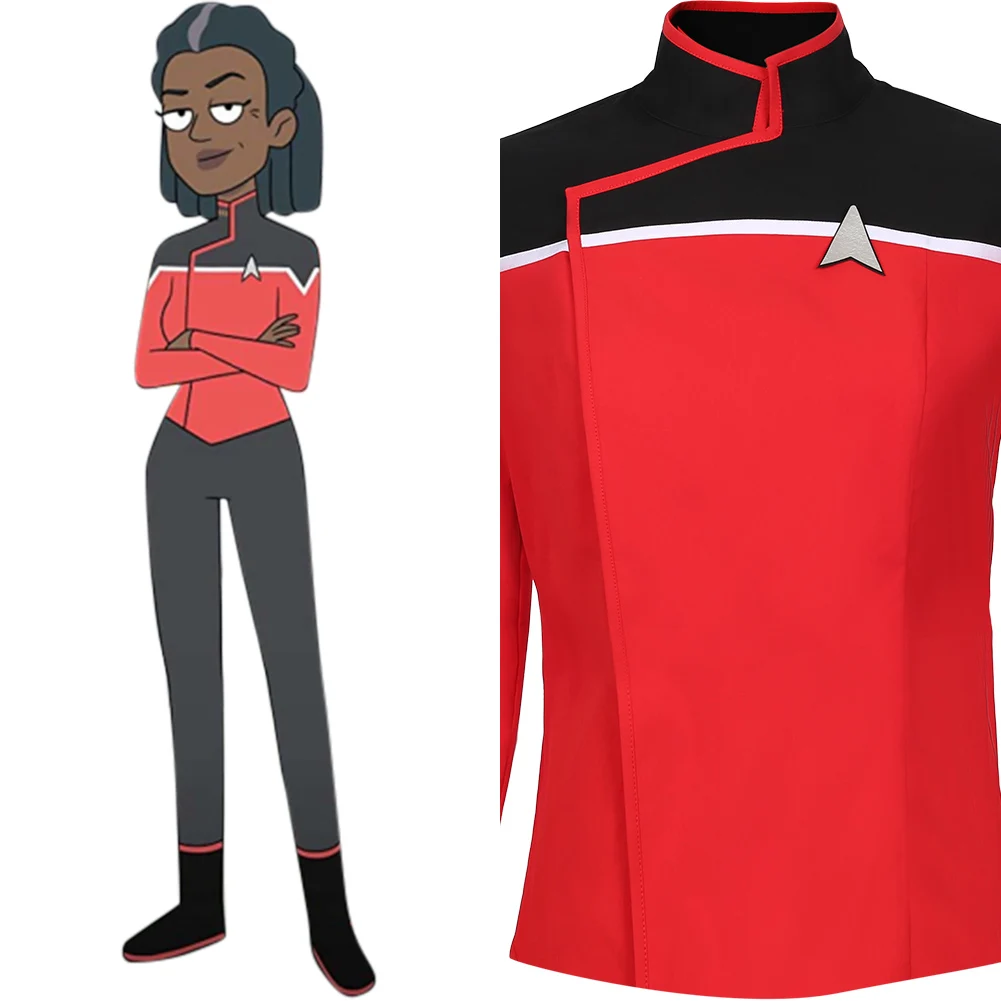 Женский костюм для косплея Star Cosplay Trek красная куртка нижняя Дека Сезон 1 женская