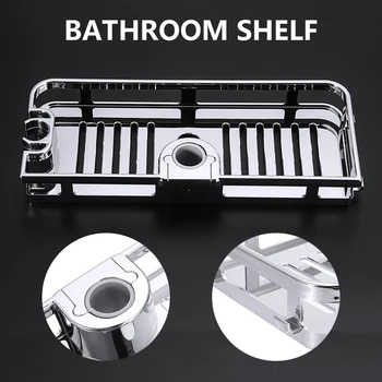 

New Practical Shower Pole Rack Bathroom Shelves Shower ShampooTray Organiser Holder Household Bathroom Accessories