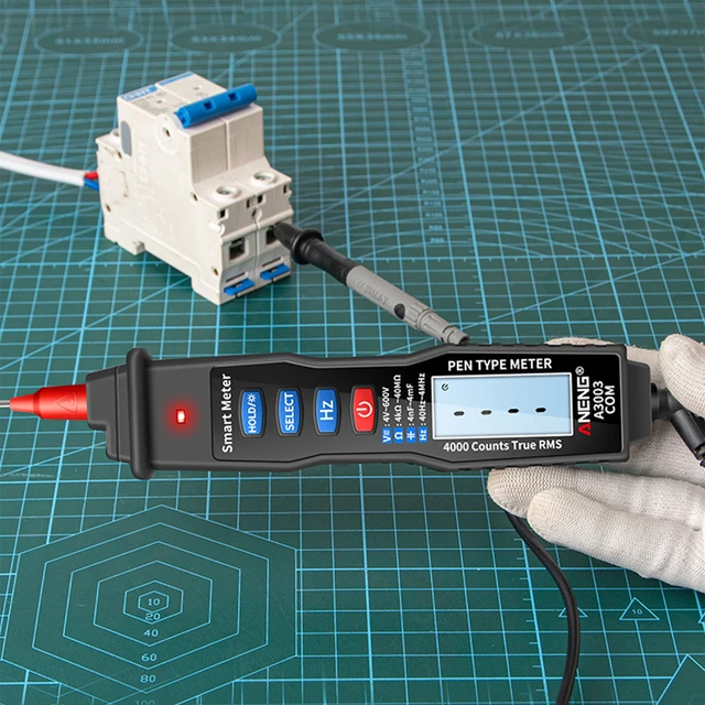 Aneng A3003 Testeur électrique Stylo 4-600v Ac / dc Détecteur de tension  sans contact Multimètre Circuit 4000 Comptes Breaker Finder Outil