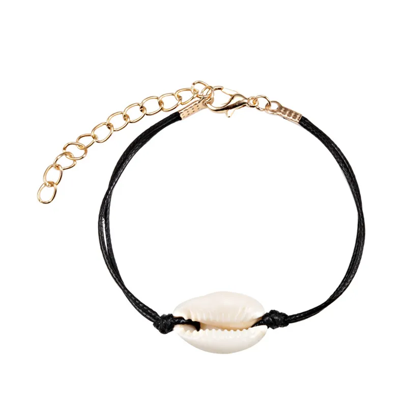1 шт. раковина Каури браслет femme Регулируемый boho наручные браслеты ножной Seashell