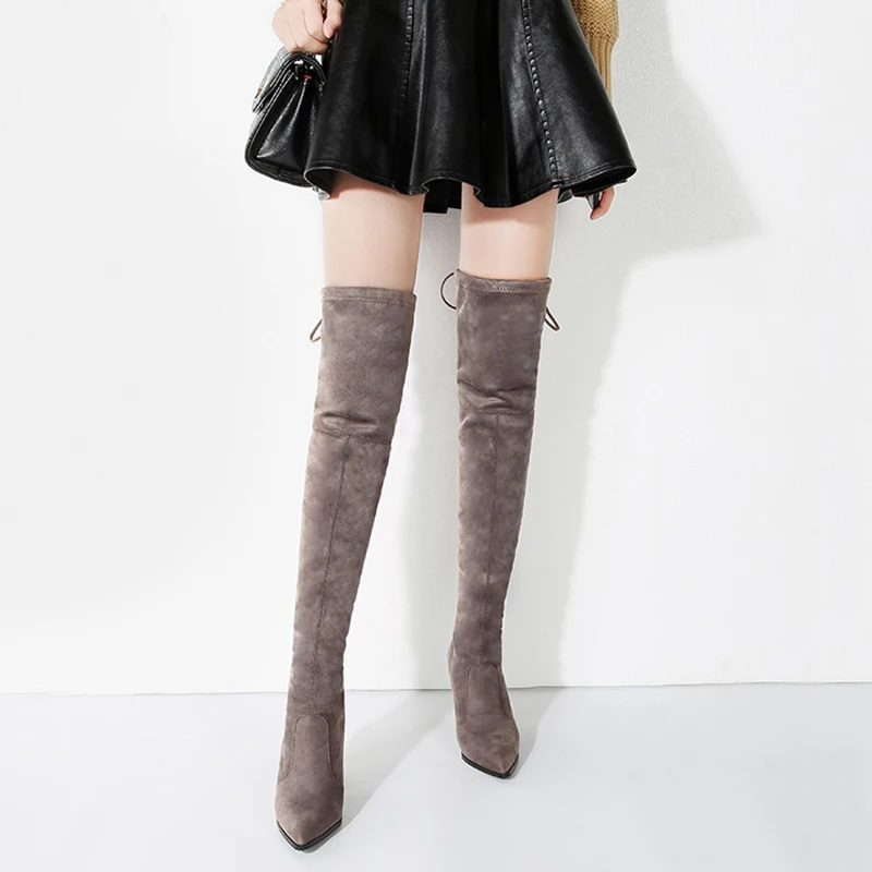 

Womens Boots High heels Shoe Heels Women Shoes Dress Over Knee Spring and autumn Boots Woman Boot