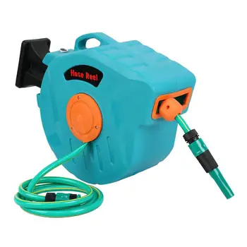 

Yonntech 65' Auto Rewind Retractable Hose Reel Garden Watering Wall Mounted Pressure Gun