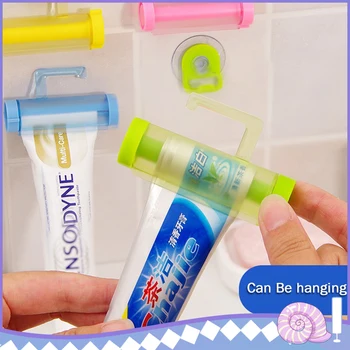 

1pcs Toothpaste Squeezer Extruder Rolling Toothpaste Facial cleanser Sucker Hook Holder Toothpaste Tube Squeezer Dispenser