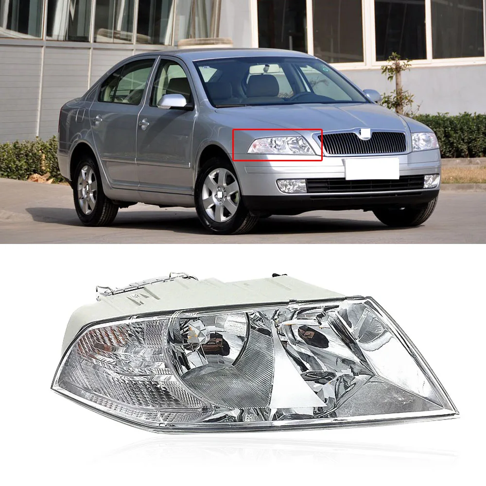 CAPQX для Skoda Octavia 2007 2008 2009 спереди головной светильник фары дальнего света дневные