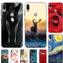 Caixa de impressão de gato animal bonito para asus zenfone max pro m2 zb630kl zb631kl 6.3