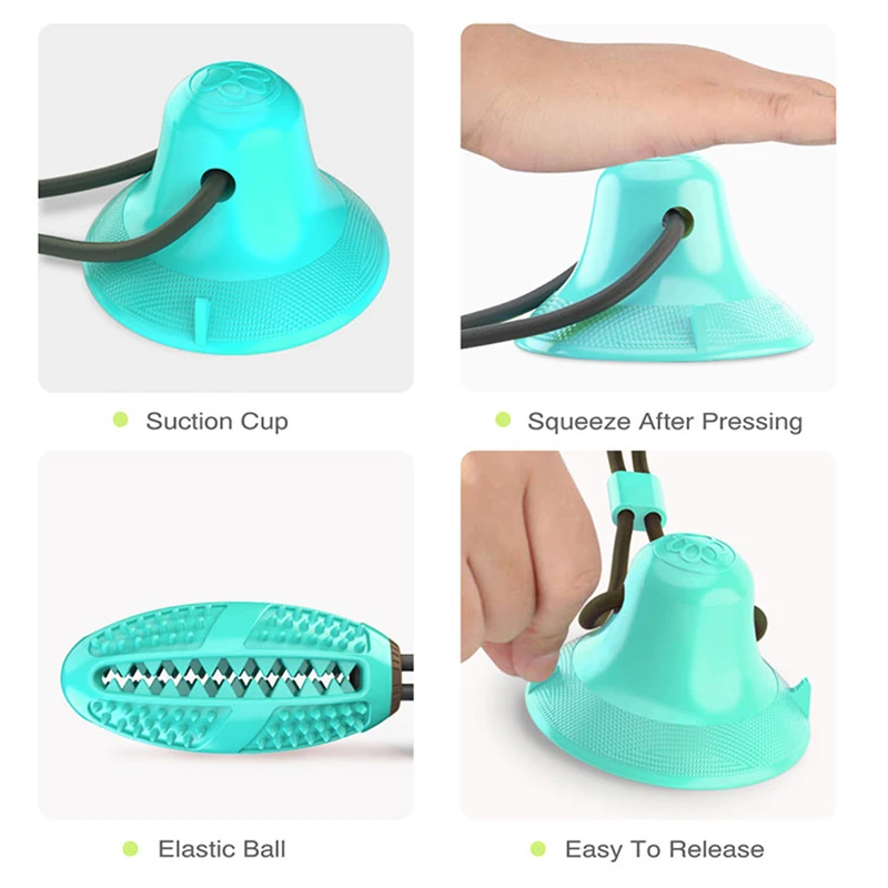 Dog Toy Silicon Suction Cup Toys for Medium Pet Dog Toy Tug Push Ball Biting Tooth Cleaning