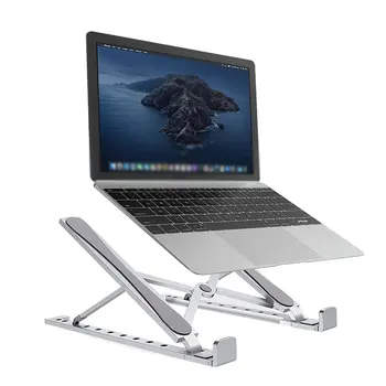 

Multi-range Adjustable Notebook Bracket Aluminum Alloy Metal Cooling Portable Desktop Tablet Universal Telescopic Folding Silver