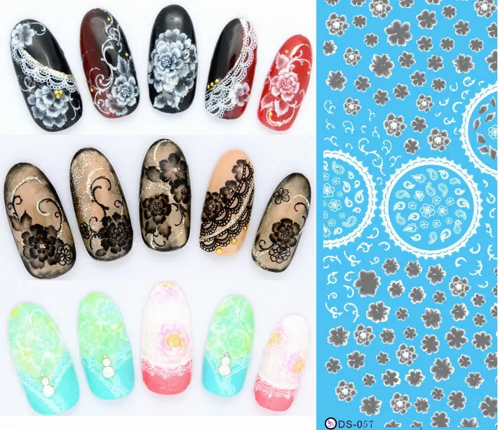 

Florals Pattern! Nails Art Manicure Water Transfer Decals Decorations Design Nail Stickers For Nails Tips Beauty