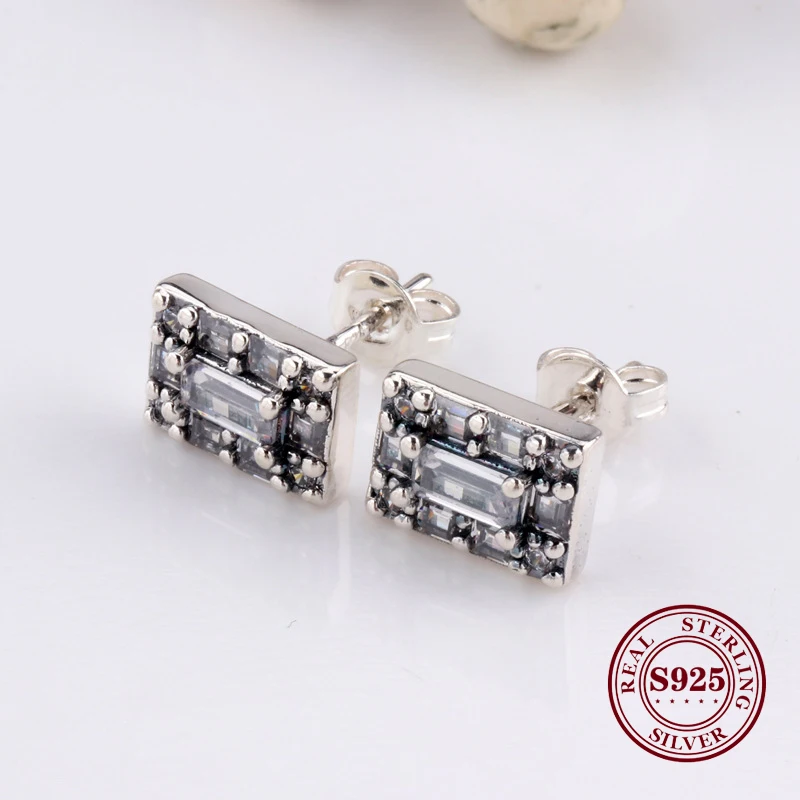 

Original 925 Sterling Silver Creative Crystal Ice Stud Earrings Pan Earring Ice Earrings Bright Ice Stud Earrings For Women Gift
