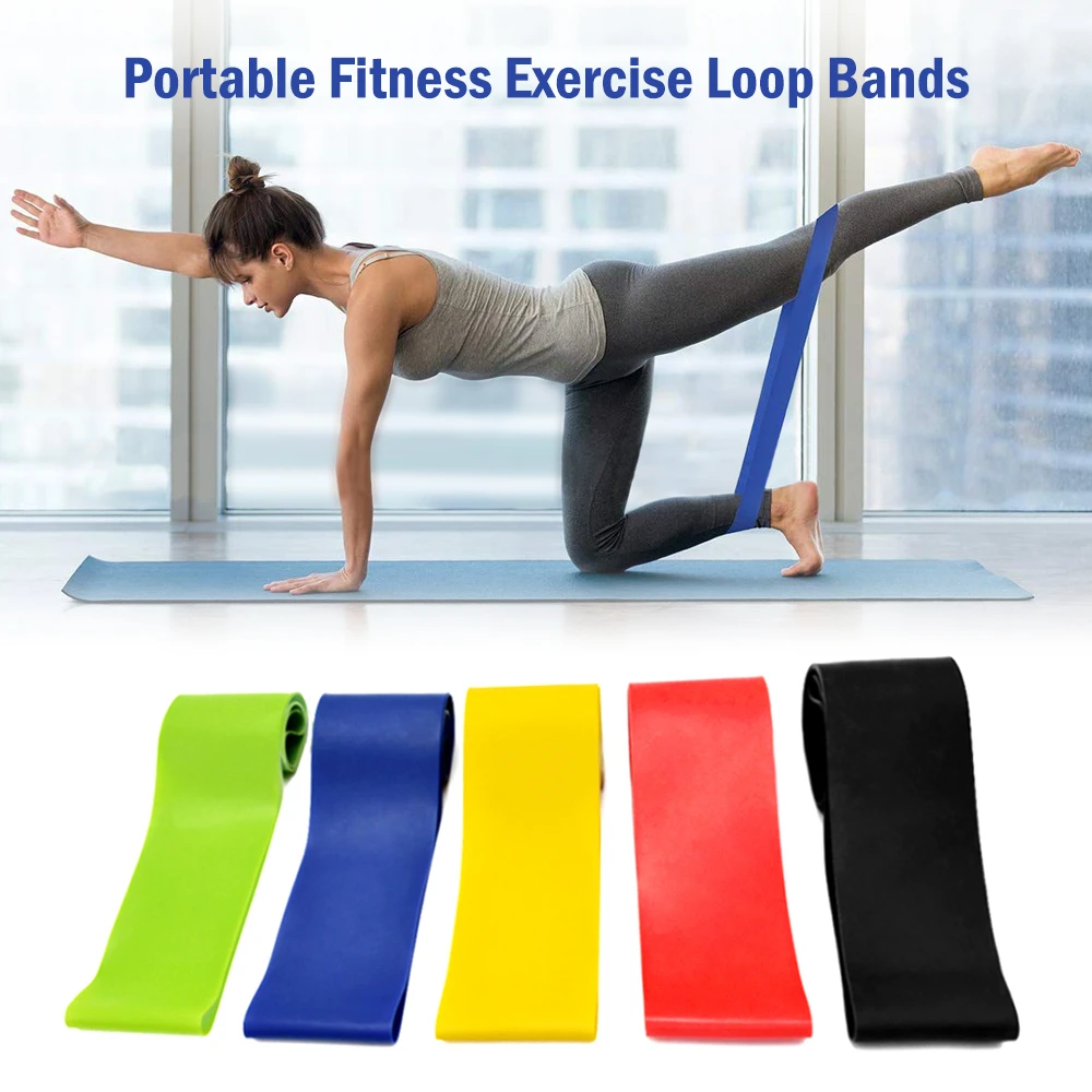78.7/" Resistance Band Workout Exercise Elastic Bands Fitness Equipment Yoga