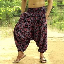 Мужские шаровары PUI TIUA, мешковатые штаны, фестивальные хиппи, Boho Alibaba, шаровары для пустыни, мужские повседневные свободные штаны с принтом, мужская одежда