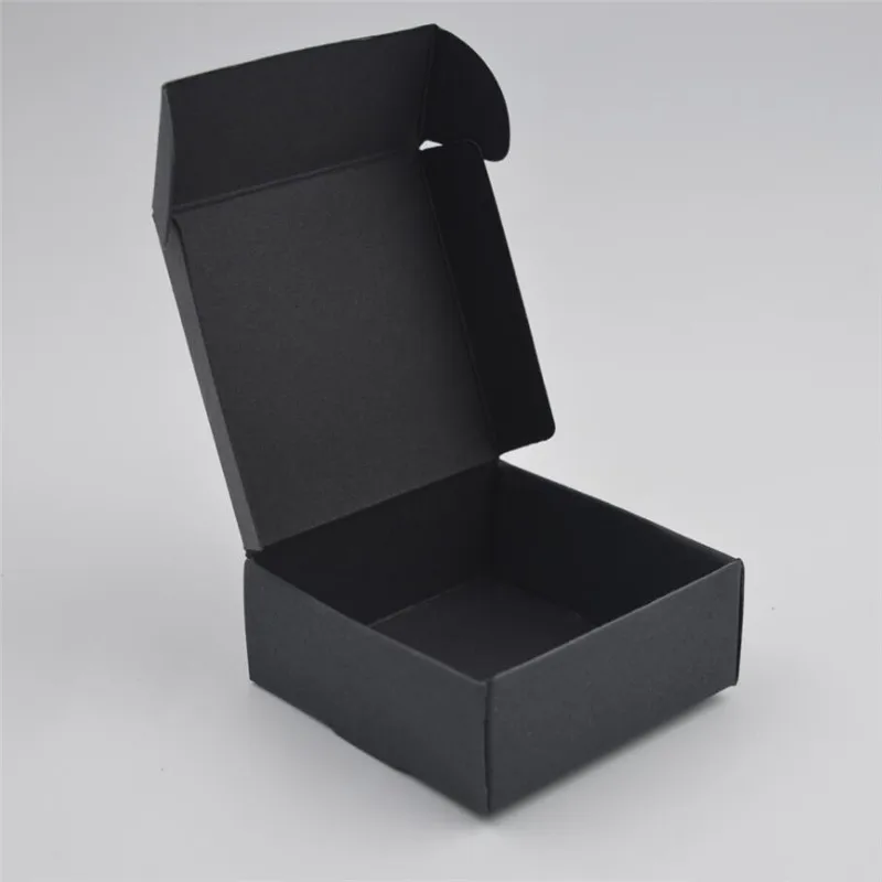 

50pcs Black Craft Kraft Paper Box black Packaging Box Wedding Party Small Gift Candy Jewelry Package Boxes For Handmade Soap box