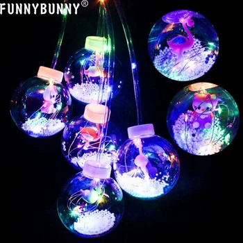 

Party Favors Hot Sell Cartoon Glowing Portable Wave Ball Transparent Flash Portable Lantern