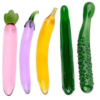 Pyrex Glass Dildo For Women Masturbation Sex Toy Fruit Vegetable Artificial Penis Anal Plug Sex Toy Tune Gays Sex Product 1