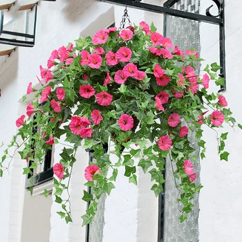 

Artificial Silk Morning Glory Fake Flower High Quality Hanging Wall Artificial Flower for Wedding Party DIY Table Decoration