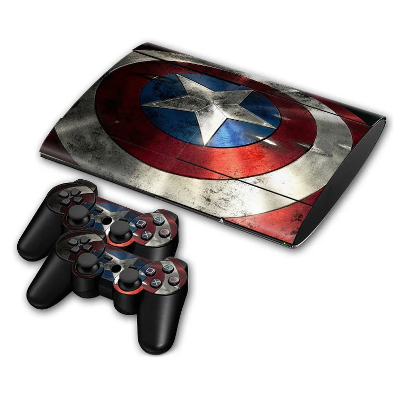 New design for Ps3 super slim 4000 Console and Controllers stickers for ps3 slim 4000 vinyl sticker