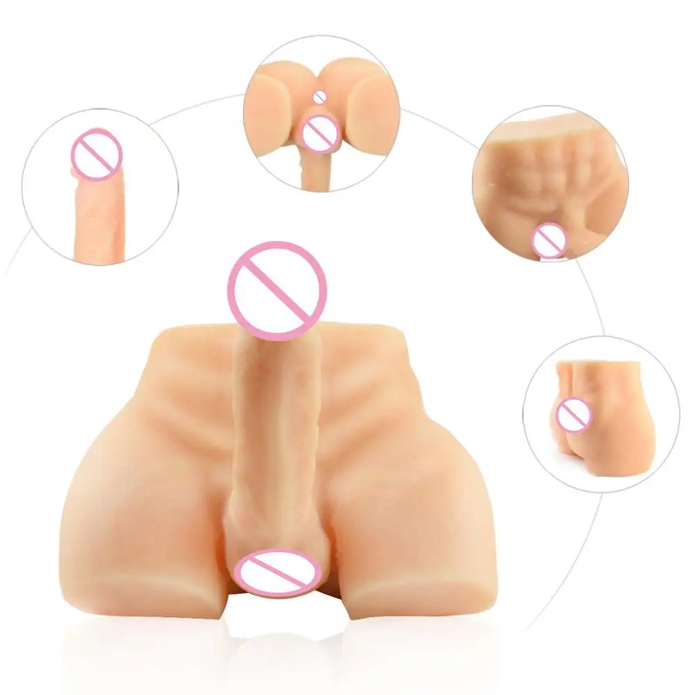 Dildo Ass Lifelike Testicle Male Torso Realistic Penis Ass Sex Doll for Women and Men Large Penis and Tight Anus Dildo Sex Toy