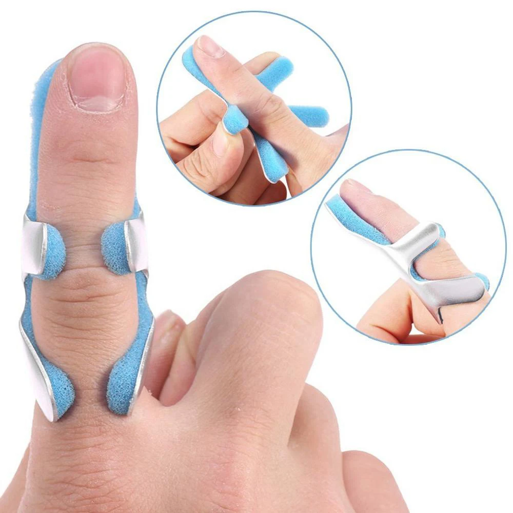 3 Size Medical Frog Phalanx Finger Splint Brace Aluminium Toad Protector Support Recovery Injury Malleable | Красота и здоровье