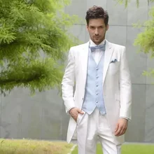 Костюм для жениха Костюмы для жениха смокинг для мальчиков комплект из 3 предметов(куртка+ штаны+ жилет) для маленькой девочки нарядные костюмы Лучший мужчина мужской костюм, смокинг