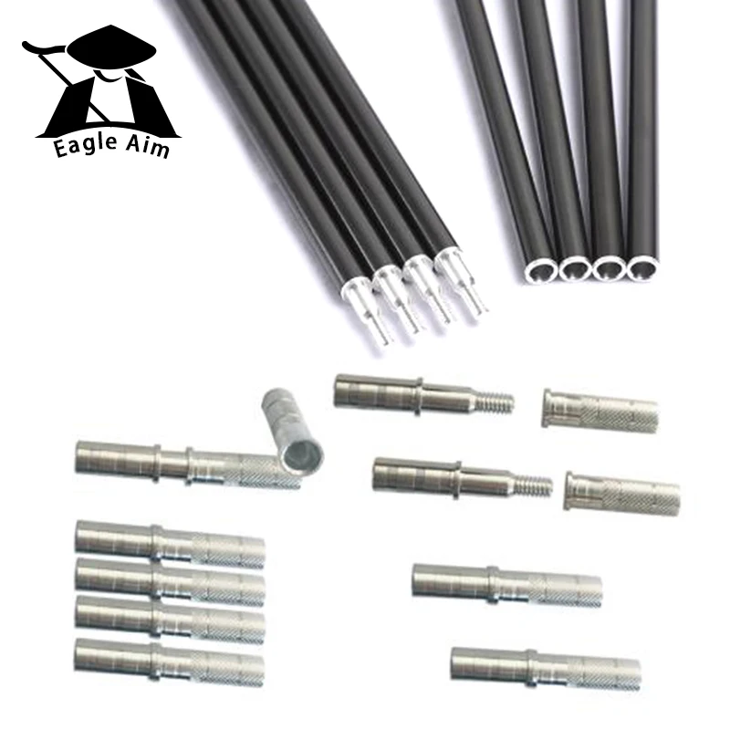 

Archery Arrow Connecter Aluminum Insert ID6.2mm Arrow for Take-down Arrow Shaft hunting accessories compound bow 12/30ps