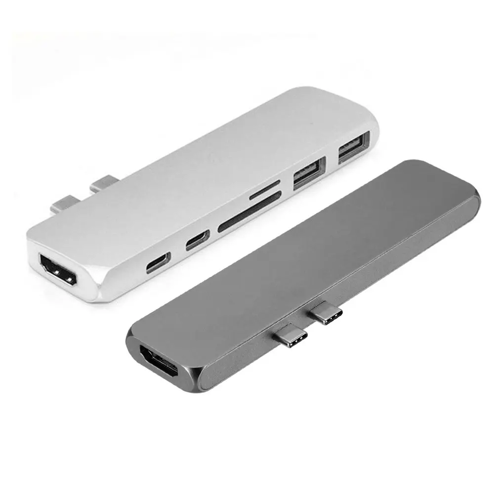 Портативный размер Многофункциональный usb-концентратор двойной тип-c многопортовый кардридер адаптер 4K HDMI подходит для MacBook Pro