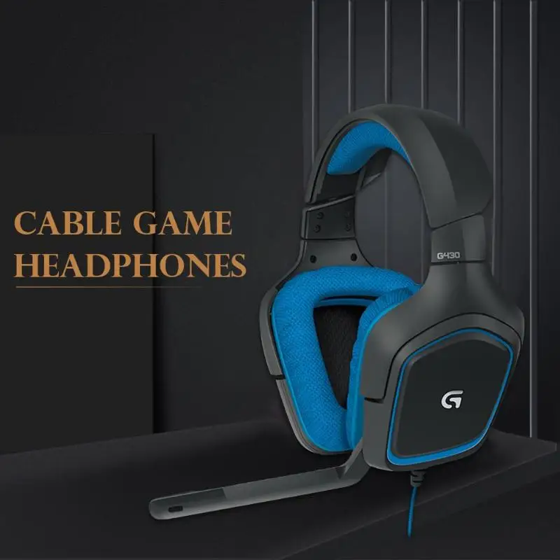 Проводная usb-гарнитура logitech G430 7,1 с регулируемым звучанием и шумоподавлением, профессиональная игровая гарнитура с высоким качеством
