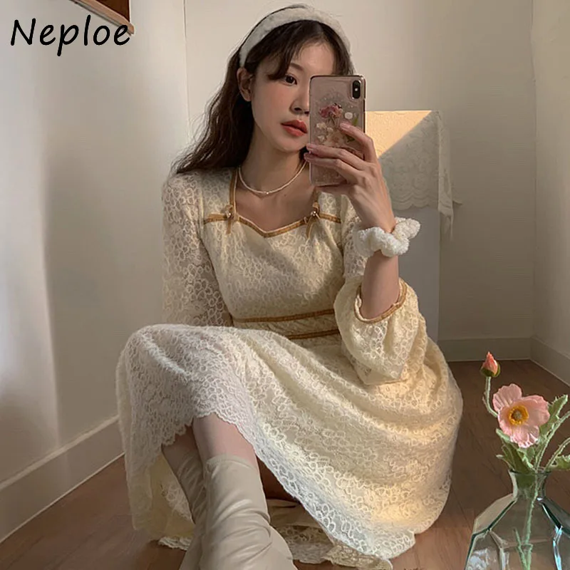 Элегантные платья Neploe Grace в французском стиле женское винтажное платье с