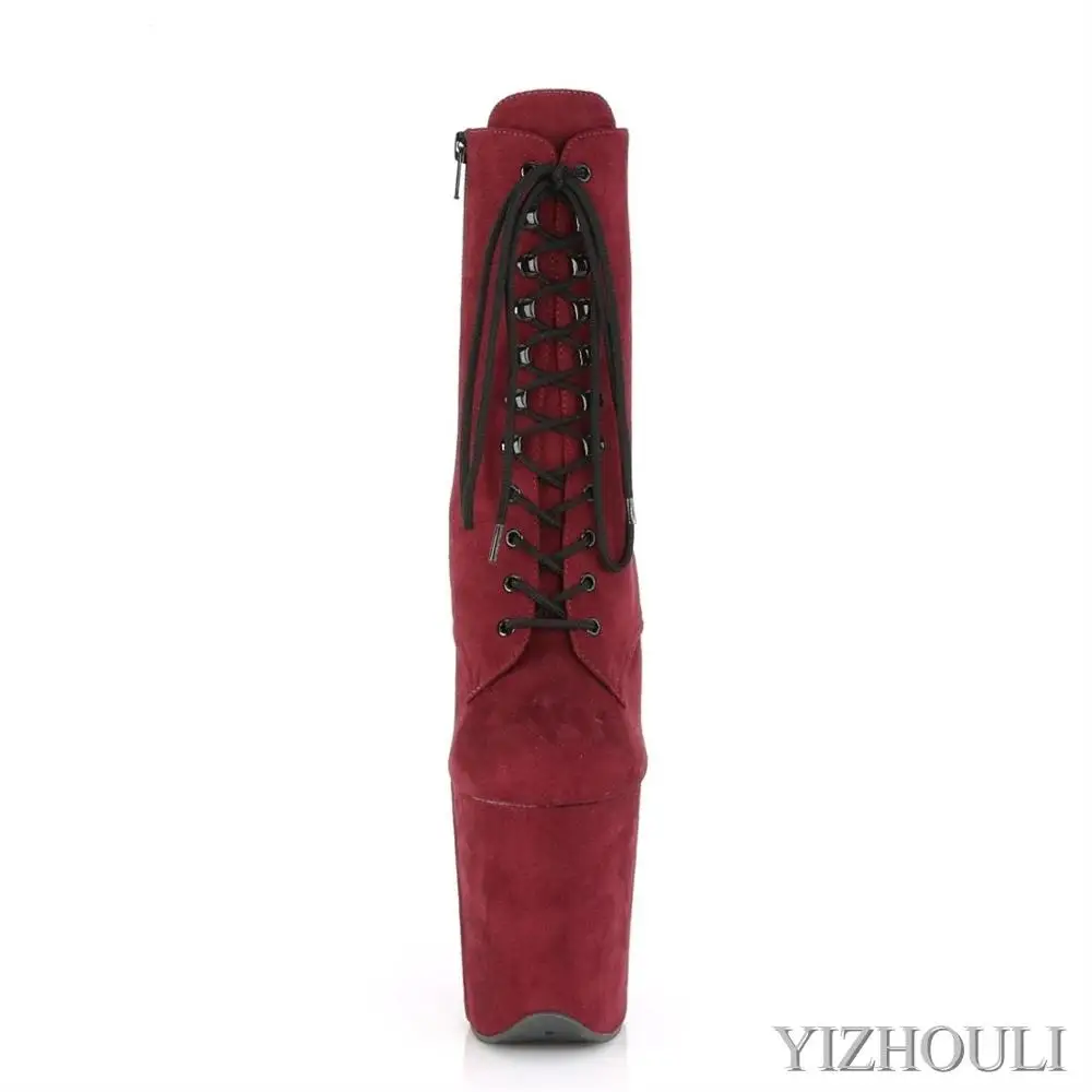 Sexy ankle boots, multi-color optional, suede bag heel, model club using 20cm high heels, pole dancing, dancing shoes