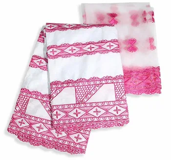 

White lace fabric cotton embroidered bazin brode getzner hot sela basin riche getzner for nigerian wedding dress 7yards/lot CT-9