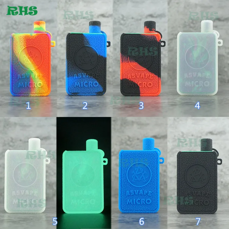 5 шт.~ RHS Силиконовый чехол для ASVAPE MICRO Mod Kit 1100 мАч 7 цветов на выбор