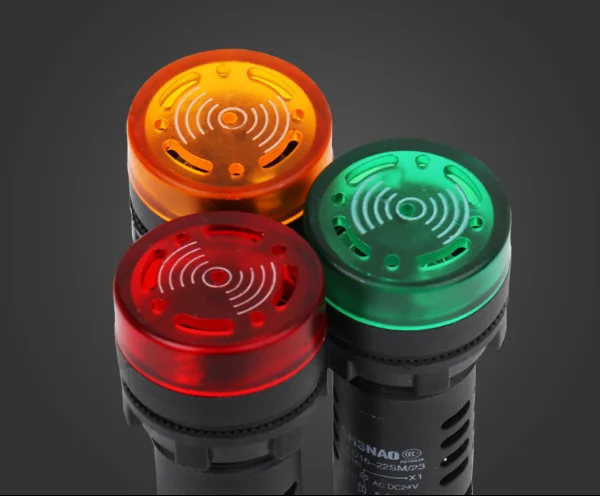 

1 шт. AC12, 12 В, 24 В, 220 В, звуковой сигнал, красный светодиодный индикатор аварии, AD16-22SM